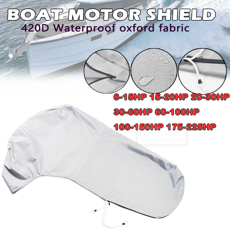 Outboard Motor Cover Waterproof - 6-225hpエンジン用の完全な420dエンジンカバー,高抵抗,完全なカバー