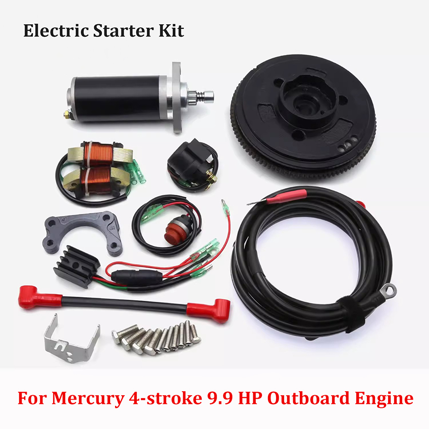 Outboard Motor 9.9Hp 4 Stroke - 船外機電気スターターキットマーキュリー 4 ストローク 9.9HP 船外機スラスター電気スタート変換セット
