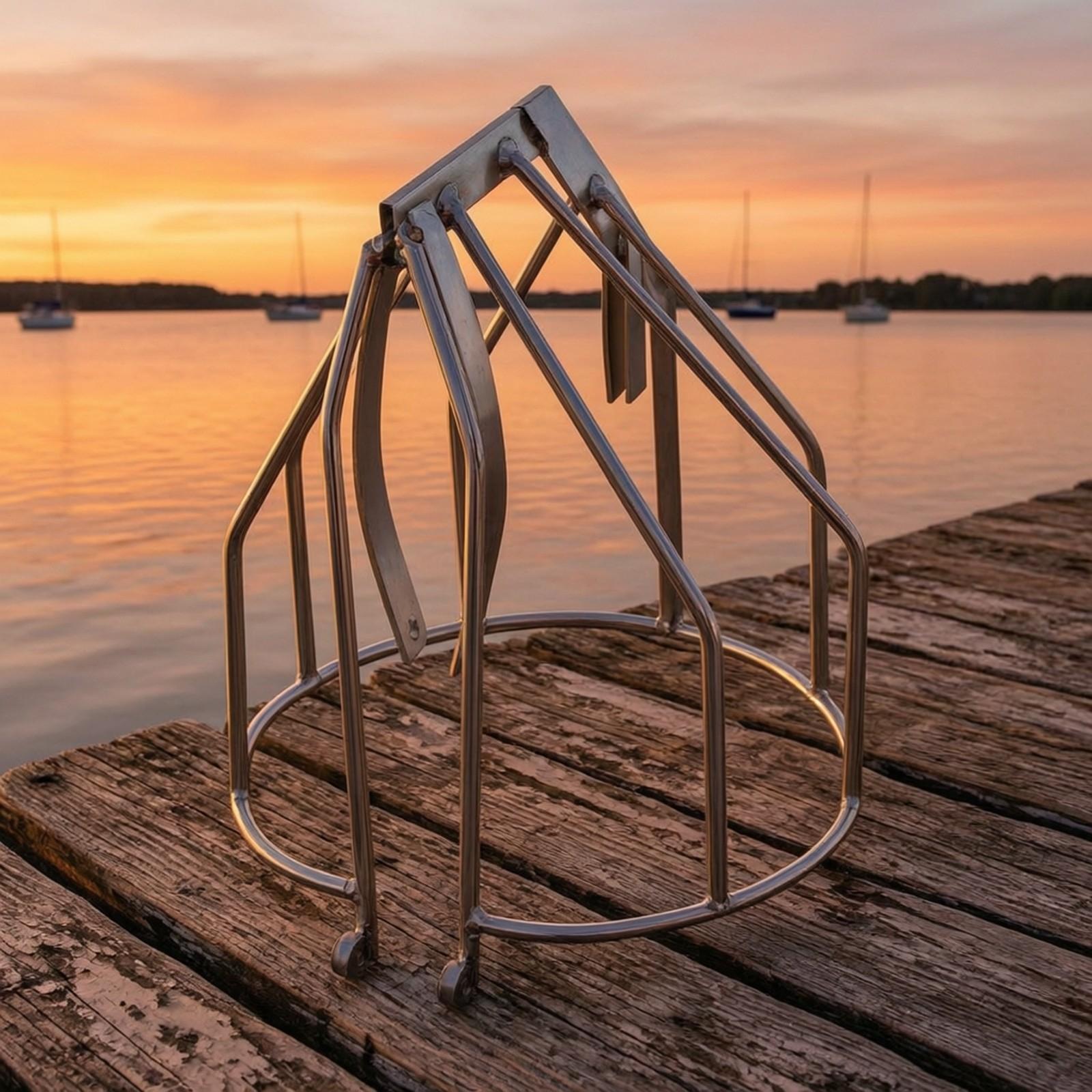 Outboard Motor Propeller Stainless - 船外機用プロペラガード 304ステンレススチール製 ケージ型プロテクター。船用モーターの下部ユニット用。海水・淡水対応。