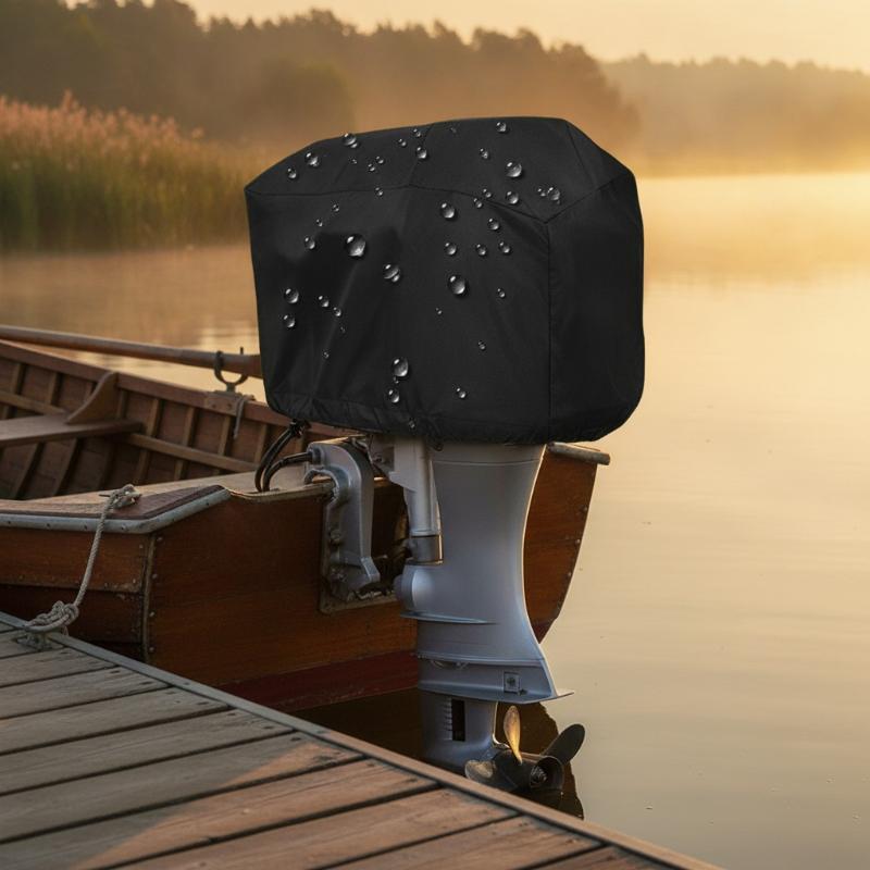 Outboard Motor Cover Waterproof - 15-250HP フルアウトボードモーターカバー 210D 防水生地 ユニバーサルボートエンジンプロテクター ヨット用