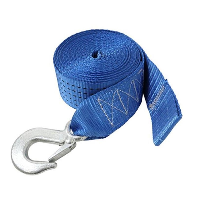 Boat Trailer Winch Strap - ヘビーデューティーストラップ19.7/26.2/32.8フィート交換車両用ウィンチストラップボートボートトレーラーウィンチストラップセーフティフック