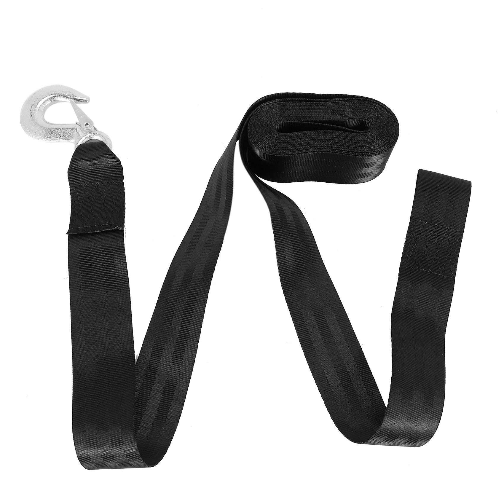 Boat Trailer Winch Strap - A01K：ボート用トレーラー用ウインチストラップ（フック付き）。ボート、釣り用ジェットスキー、牽引用、固定用、船舶用。