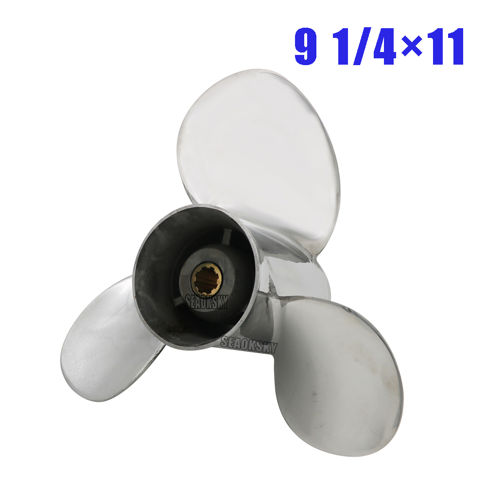 Outboard Motor Propeller Stainless - ボートモーターステンレス鋼プロペラ9 1/4X11-Jヤマハ9.9Hp 15Hp船外機エンジン63V-45943 63V-45943-10-00 63V-45943-00