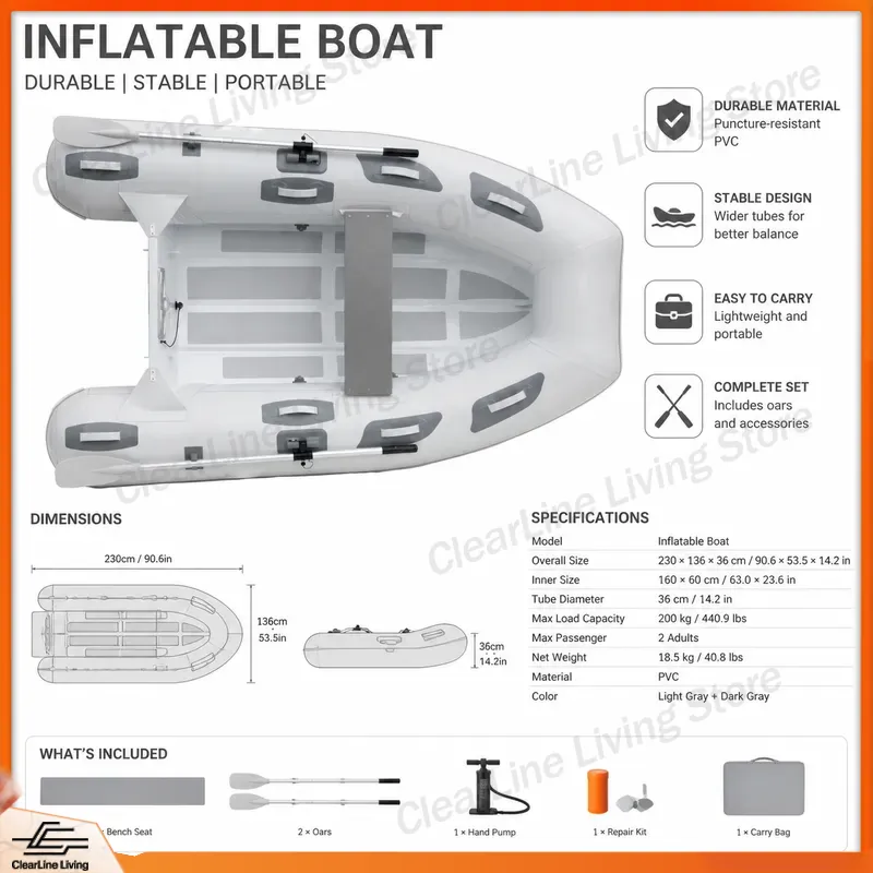 Inflatable Boat 3.3M Pvc - 3M 3.3M ミニインフレータブルボート グラスファイバーハル ハイパロン リブボート