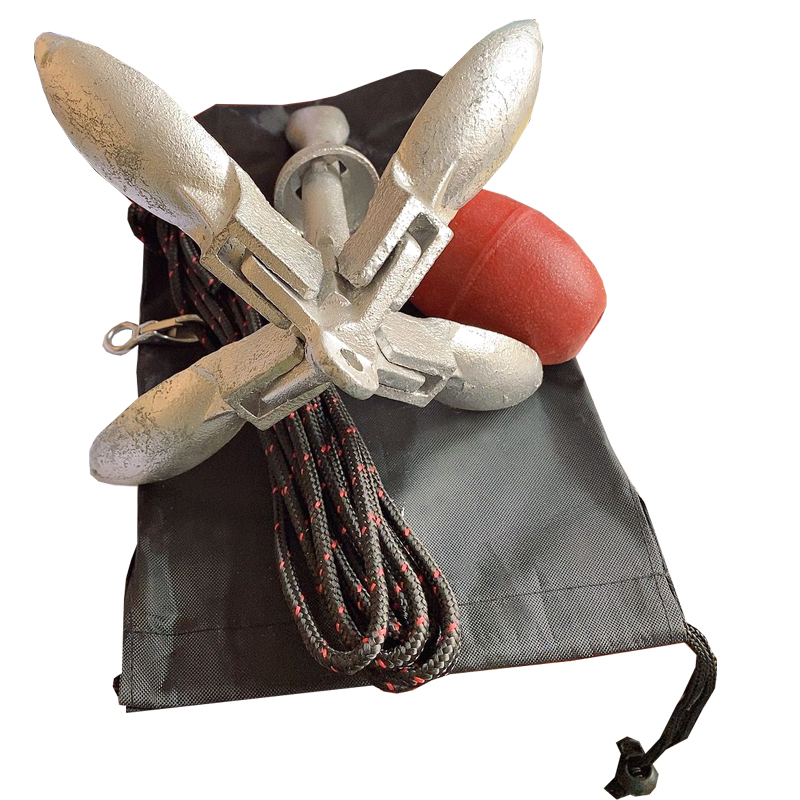 カヤックカヤックフィッシング用の1.5〜0.7kgの折りたた - Boat Anchor Kit Galvanized のレビューと価格