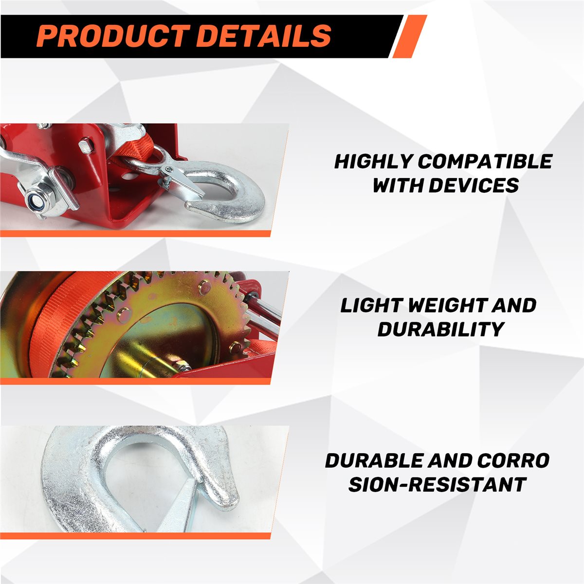 ABLK ボート用ウインチ 3500ポンド対応、頑丈な手動ウ - Boat Trailer Winch Strap のレビューと価格