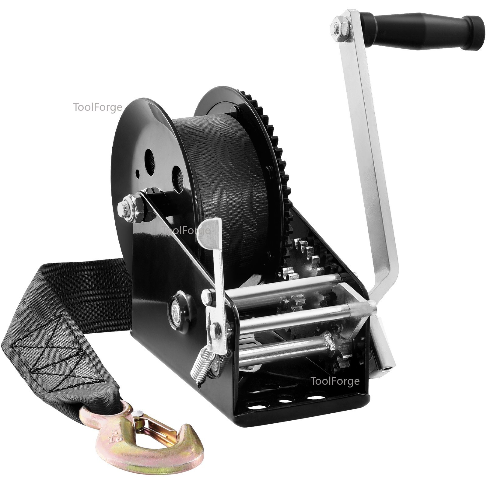 手動ウインチ 2500ポンド牽引能力 ボートトレーラーウイン - Boat Trailer Winch Strap のレビューと価格