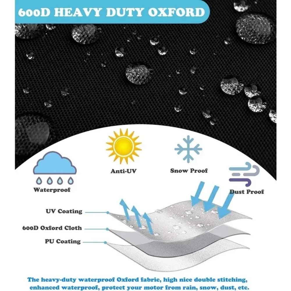 防水・防塵・耐衝撃性。ヨット用、船舶用。600D素材、15～ - Outboard Motor Cover Waterproof のレビューと価格