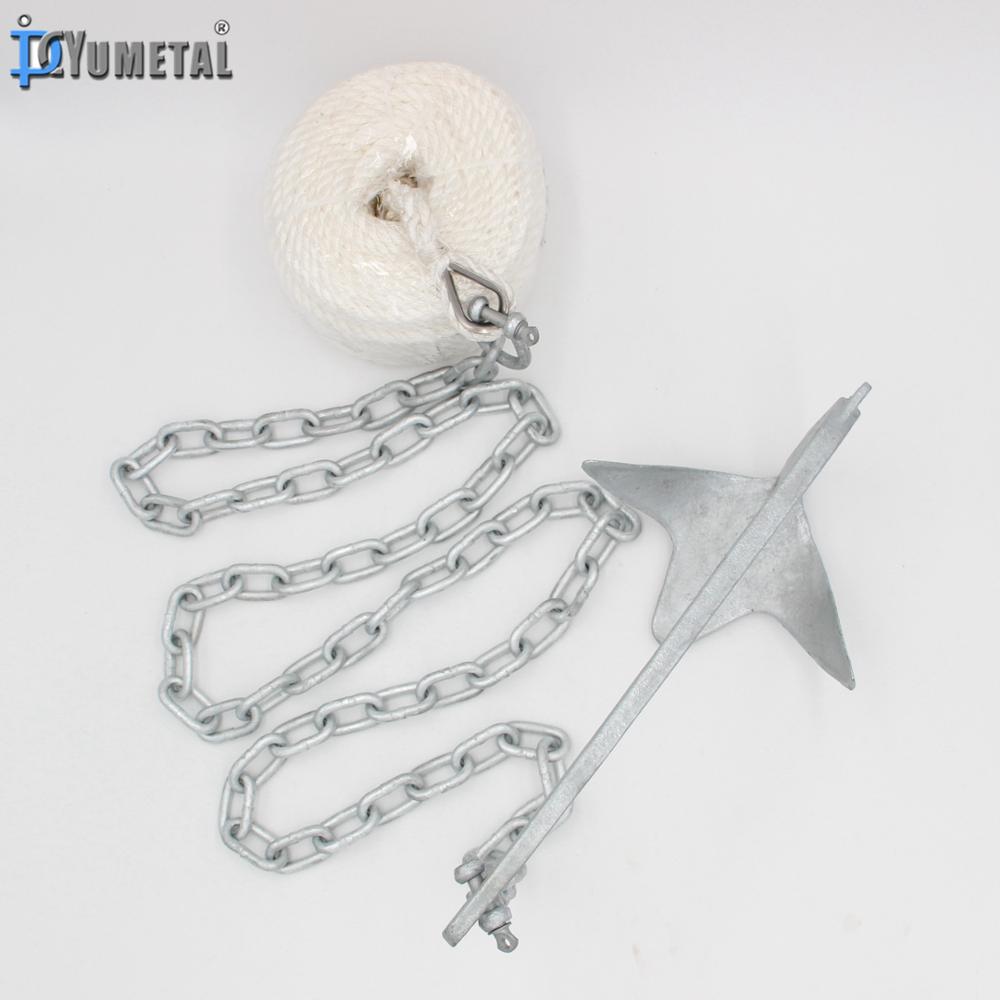 ブルースアンカーキット（ロープとチェーン付き）溶融亜鉛メッキ - Boat Anchor Kit Galvanized のレビューと価格