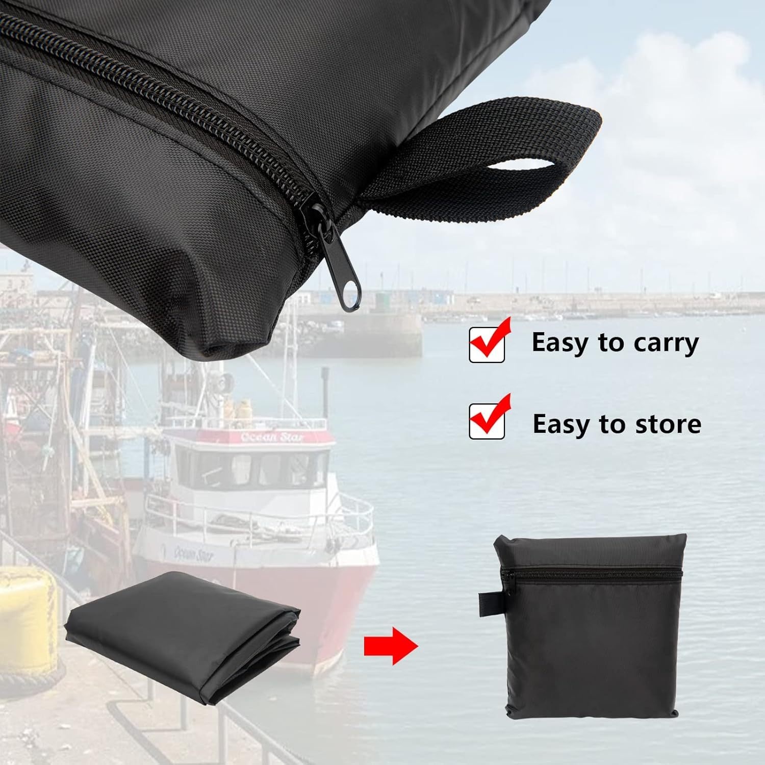 1pc エンジンボートカバー PA 防水防雨ボートカバー、4 - Outboard Motor Cover Waterproof のレビューと価格