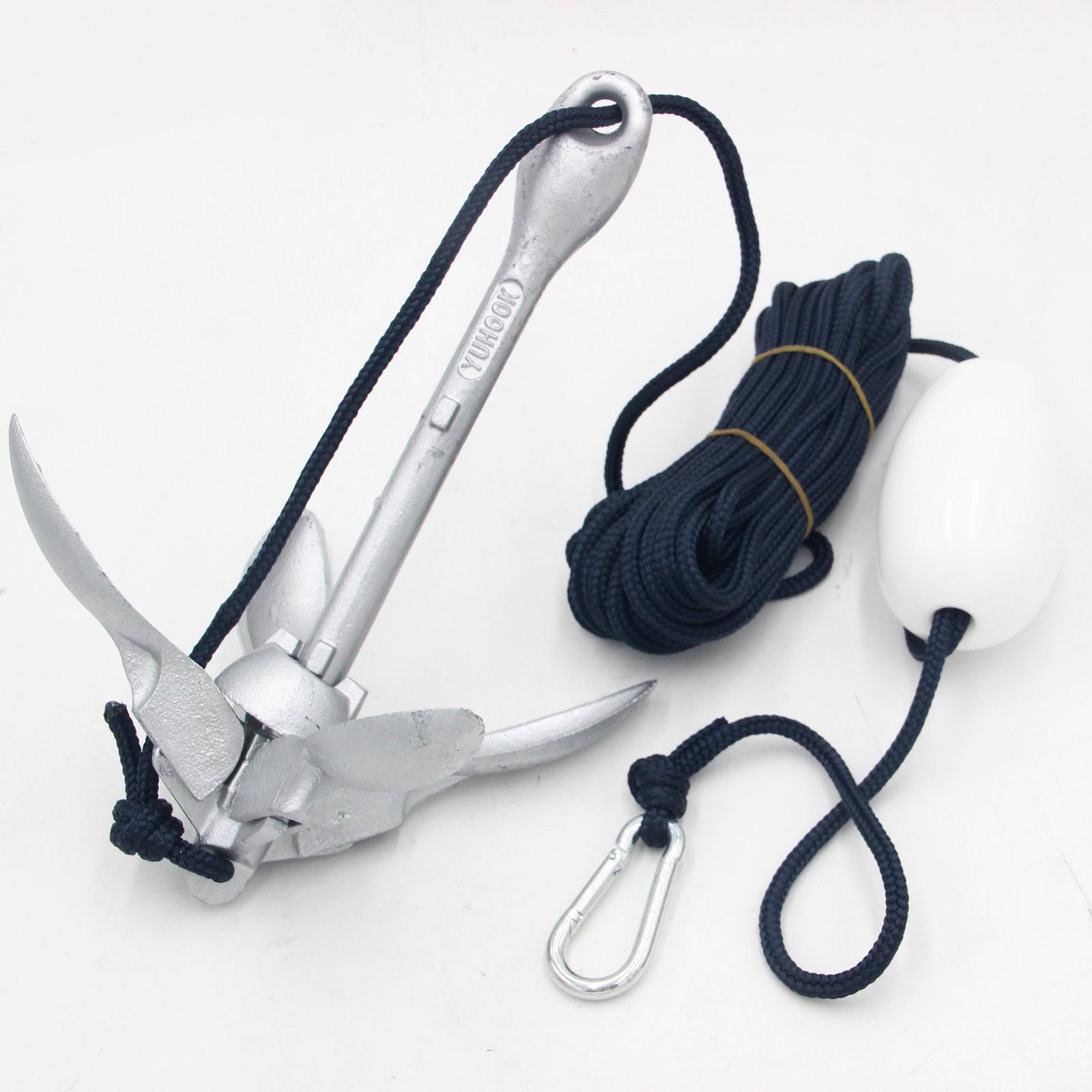 3.5ポンド ボートアンカー 折りたたみ式グラップネルアンカ - Boat Anchor Kit Galvanized のレビューと価格