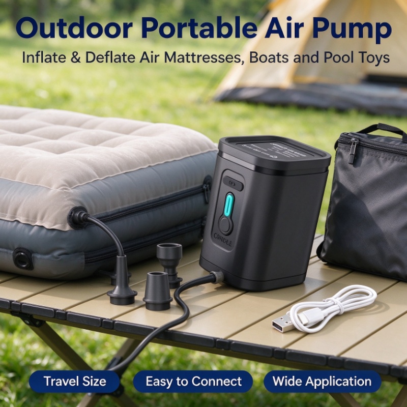 USB充電式ミニエアポンプ、1200mAhのポータブル空気入 - Inflatable Boat Electric Pump のレビューと価格