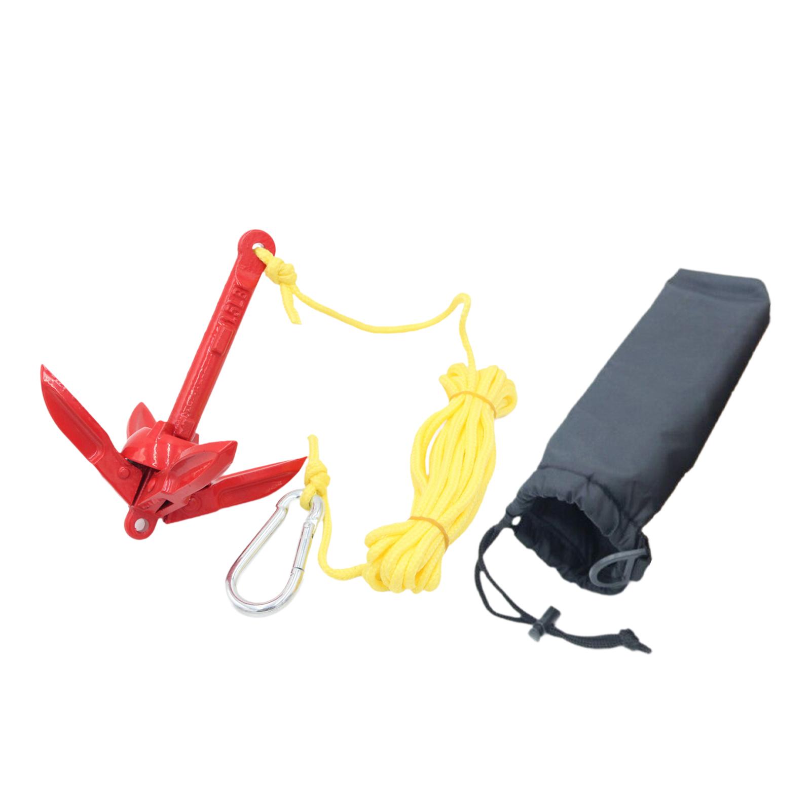 亜鉛メッキマリンクローアンカー折りたたみキット、5mロープ付 - Boat Anchor Kit Galvanized のレビューと価格