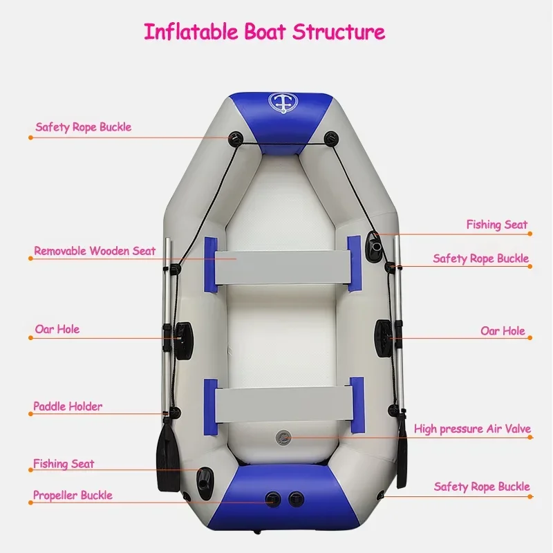 新しい1.75～3.3mの釣り用ボート、スラット底付き、1～ - Inflatable Boat 3.3M Pvc のレビューと価格