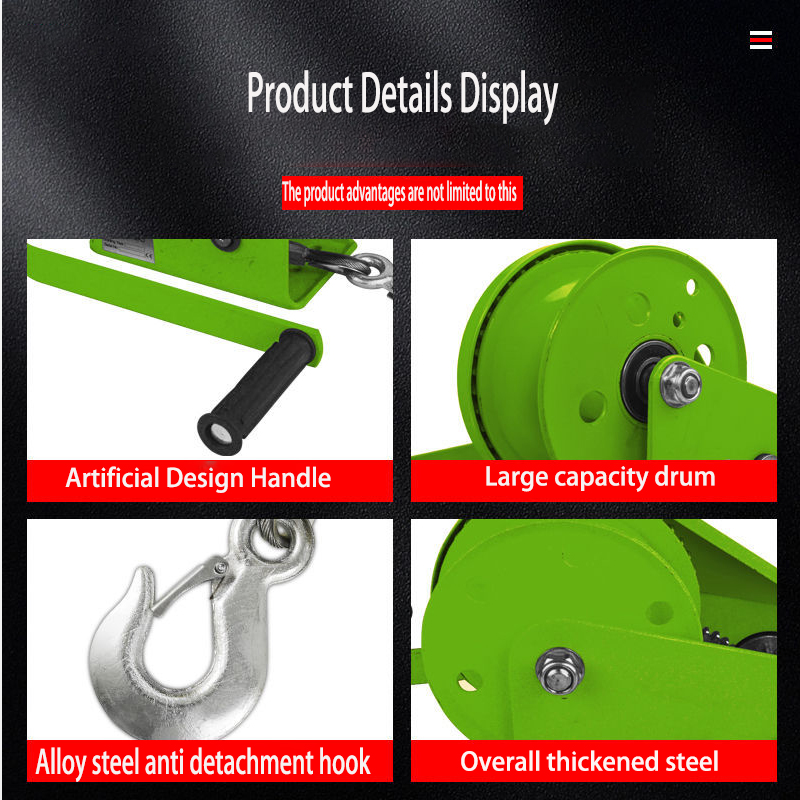 双方向自動ロック式手動ウインチ,トラクションホイスト,小型リ - Boat Trailer Winch Strap のレビューと価格