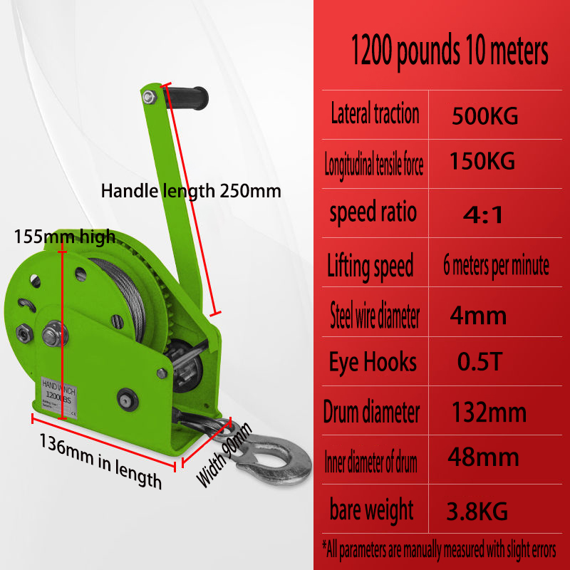 双方向自動ロック式手動ウインチ,トラクションホイスト,小型リ - Boat Trailer Winch Strap のレビューと価格