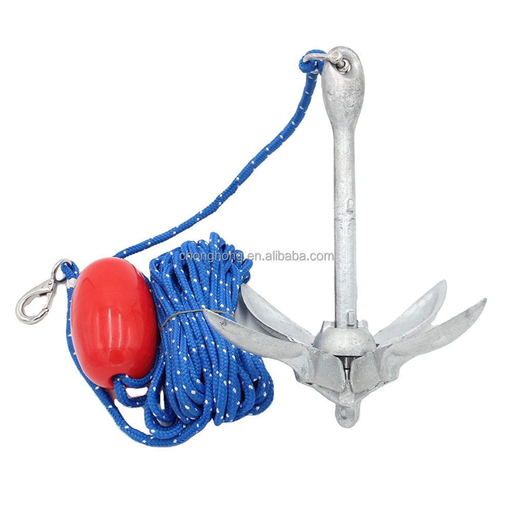 船舶用亜鉛メッキグラップネルアンカー小型船舶用折りたたみ式「 - Boat Anchor Kit Galvanized のレビューと価格