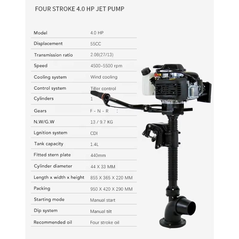 ハンカイ 4ストローク 4馬力 空冷式マリンモーター 船外機 - Electric Outboard Motor 3Hp のレビューと価格