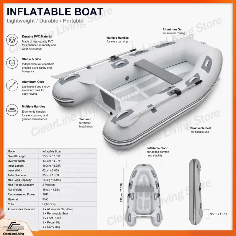 3M 3.3M ミニインフレータブルボート グラスファイバー - Inflatable Boat 3.3M Pvc のレビューと価格